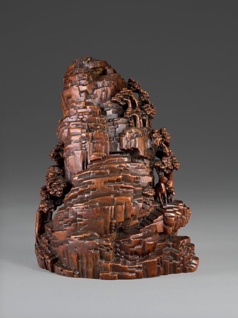 清十八/十九世紀 竹雕「三教圖」山子  18TH-19TH CENTURY - 图3