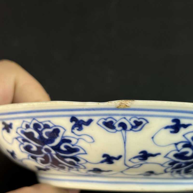 清光绪 青花缠枝莲纹盘 - 图3
