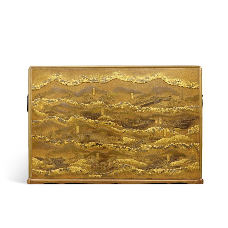 A lacquer kodansu [small cabinet], Edo period, 19th century | 東海道五十三次蒔絵箪笥　江戸時代末期　19世紀 - 图4
