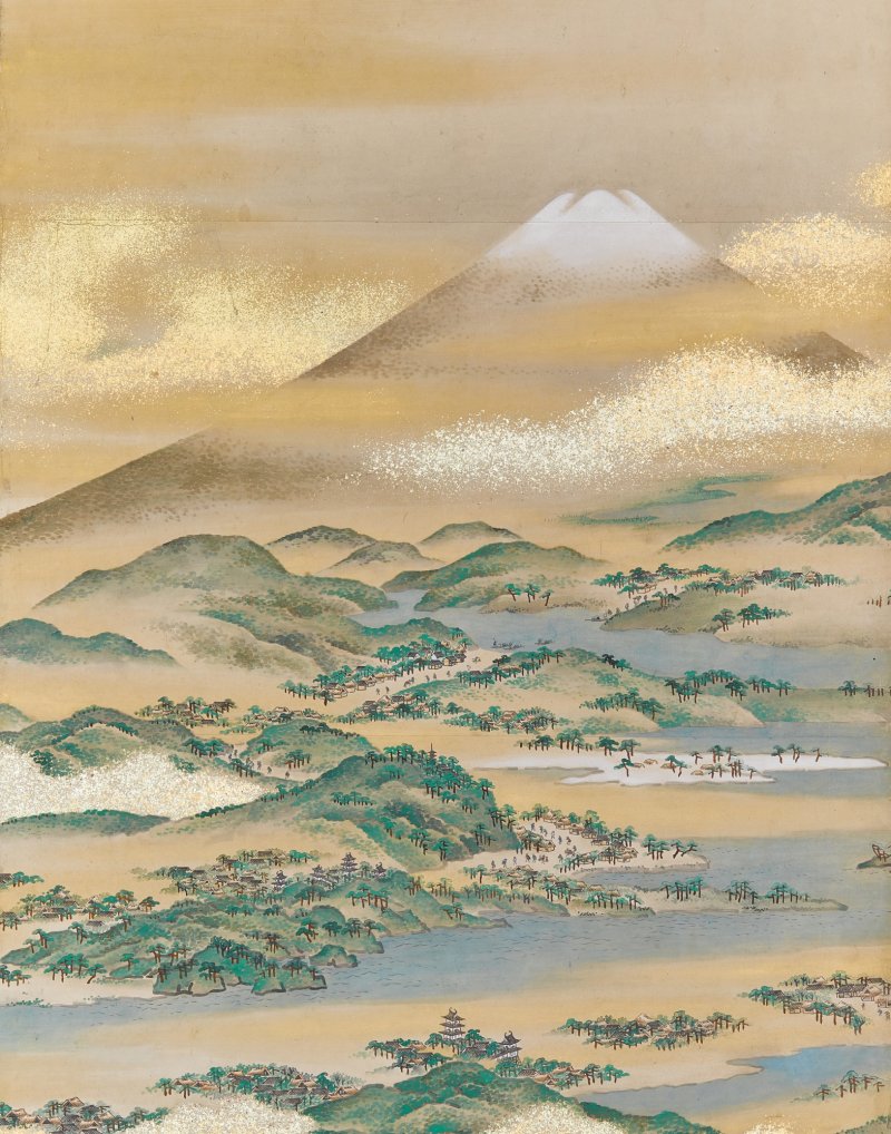 Sakuma Soen (d. 1828), Bird’s-Eye View of Famous Places (Meisho chokan-zu), Edo period, 18th century | 佐久間草偃　名所鳥瞰図屏風　江戸時代中期　18世紀末期 - 图4