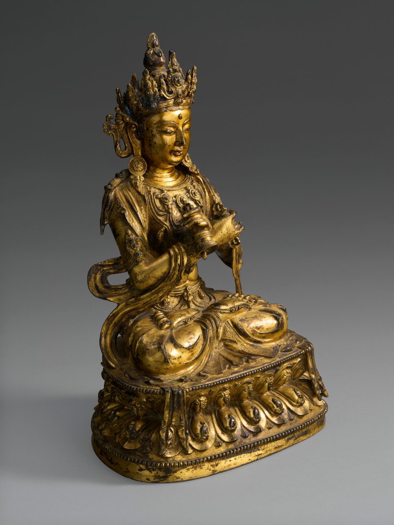 明十五世紀 鎏金銅金剛總持坐像  MING DYNASTY, 15TH CENTURY - 图2