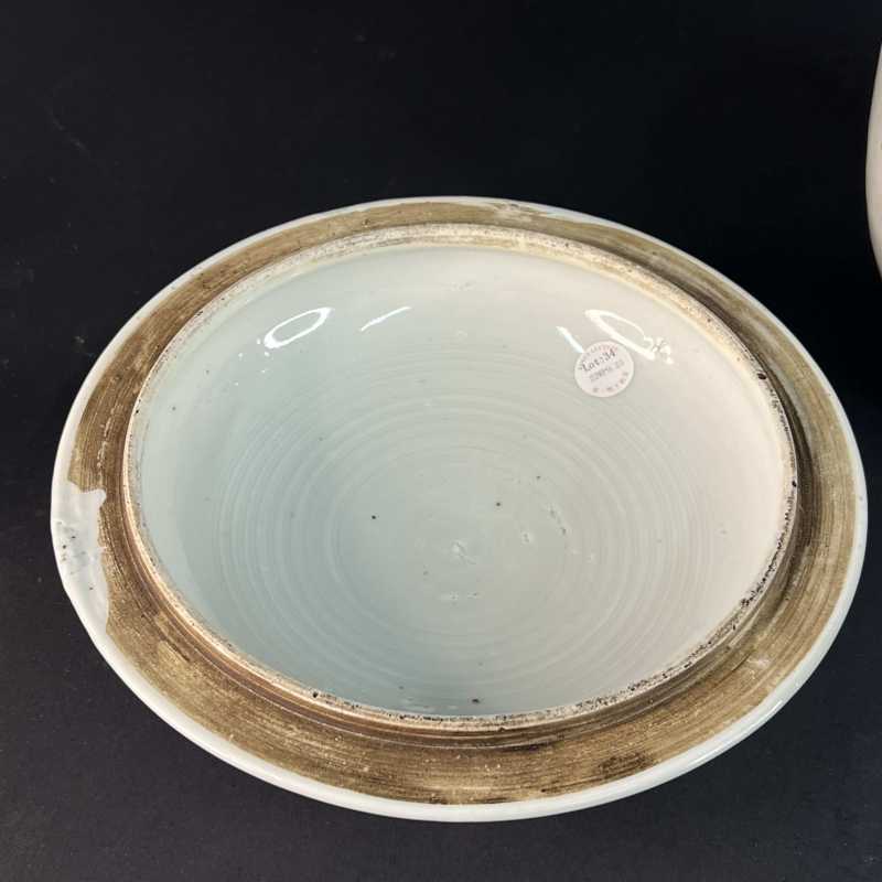 清嘉庆 青花梅兰竹菊纹盖缸 - 图6