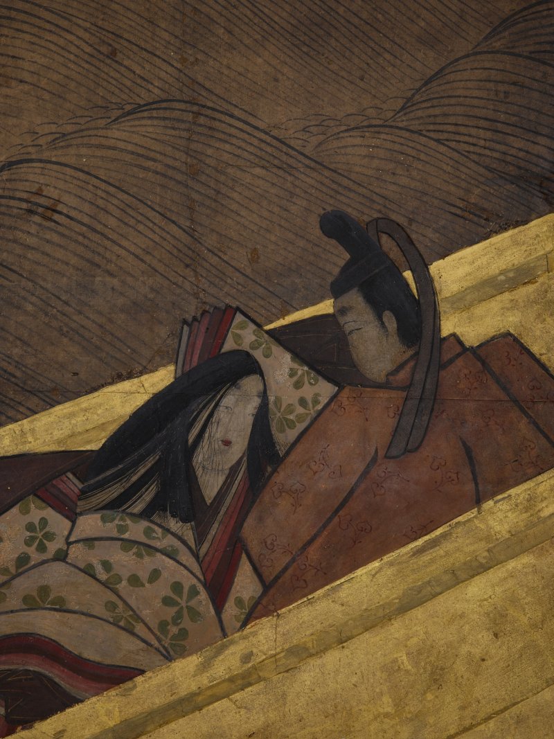 Attributed to the Hasegawa school, A Boat Cast Adrift (Ukifune), Momoyama - Edo period, early 17th century | 長谷川派　浮舟図屏風　桃山時代末期～江戸時代初期　17世紀初頭 - 图5