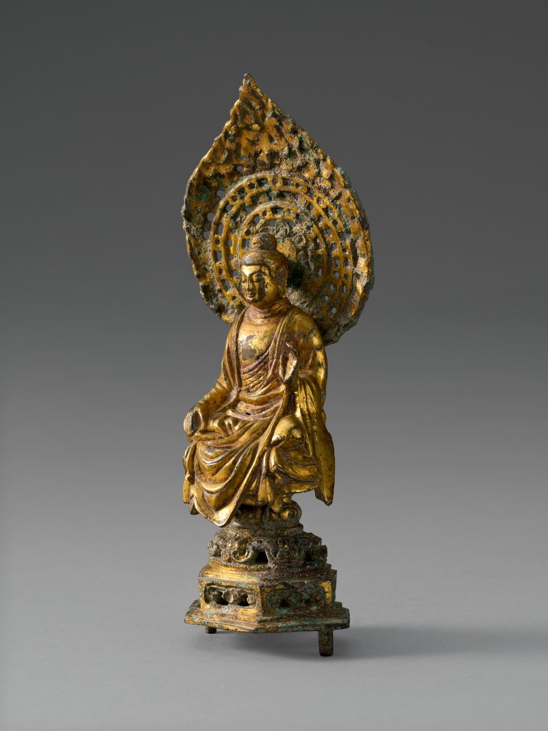 唐 鎏金銅佛坐像  TANG DYNASTY (AD 618-907) - 图3