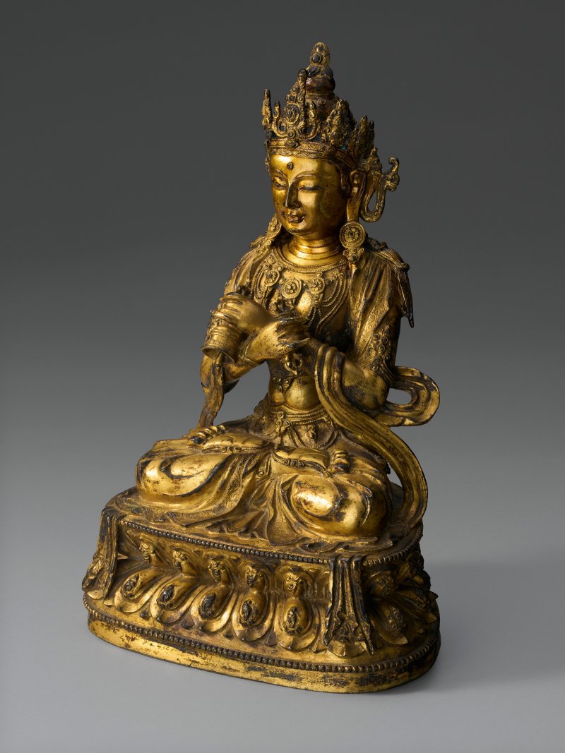 明十五世紀 鎏金銅金剛總持坐像  MING DYNASTY, 15TH CENTURY - 图3