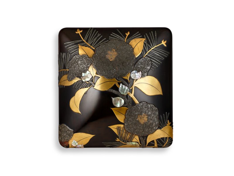 School of Ogata Korin (1658–1718), A lacquer suzuribako [writing box], Edo period, 18th – 19th century | 琳派　椿若松蒔絵螺鈿硯箱　江戸時代中期　18〜19世紀 - 图2
