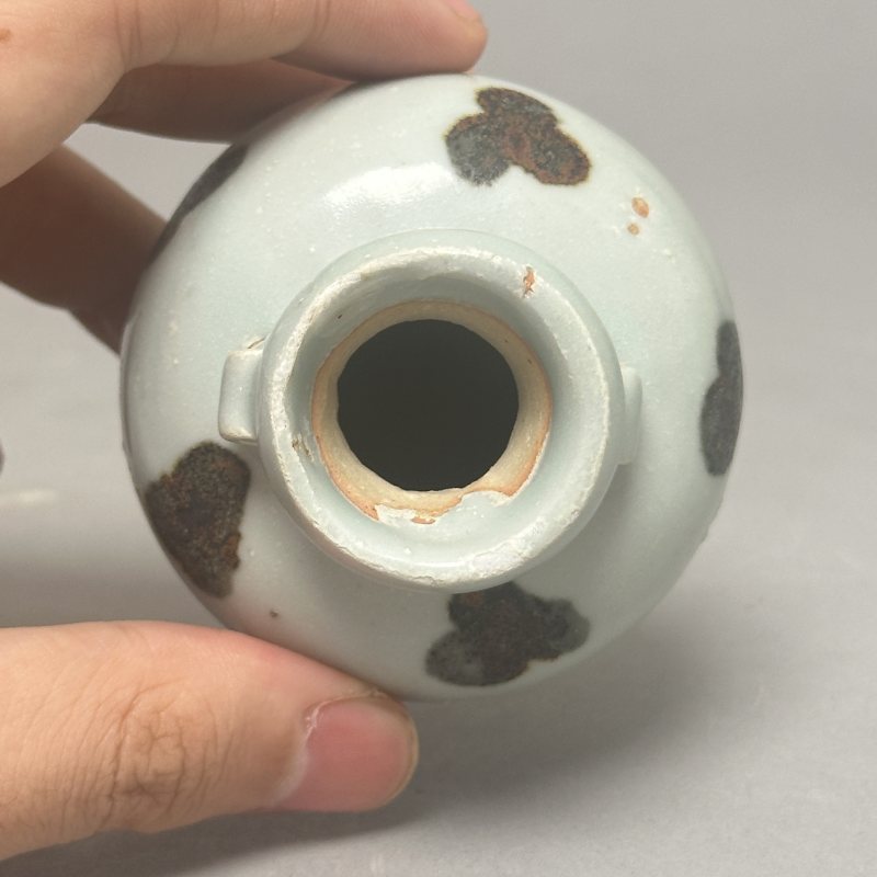 明早期 点褐彩双系罐 - 图6