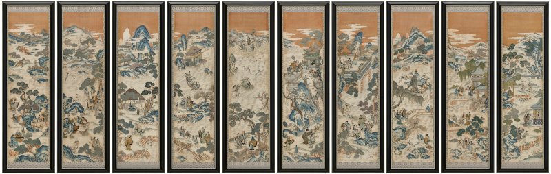 清十八世紀 緙絲西王母瑤池獻壽圖屏一組十幅  18TH CENTURY - 图2