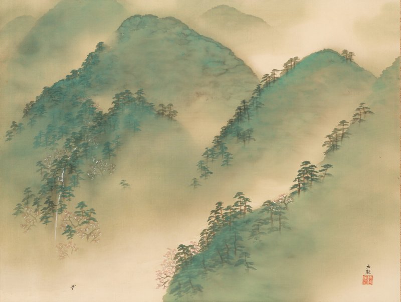 Yokoyama Taikan (1868-1958), Rankyo Gorge after Rain (Ugo Rankyo), Showa period, early 20th century | 横山大観　雨後嵐峡　昭和時代前期　20世紀前半 - 图1