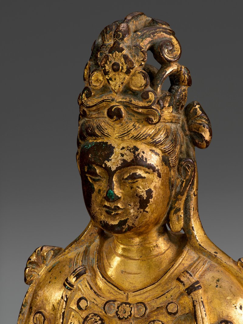 遼 鎏金銅菩薩坐像  LIAO DYNASTY (AD 916-1125) - 图4