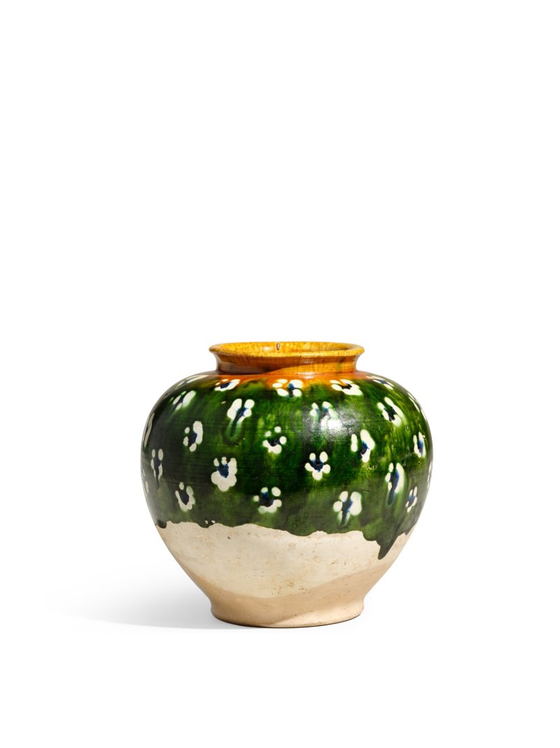 A sancai jar, Tang dynasty | 唐　三彩罐 - 图1