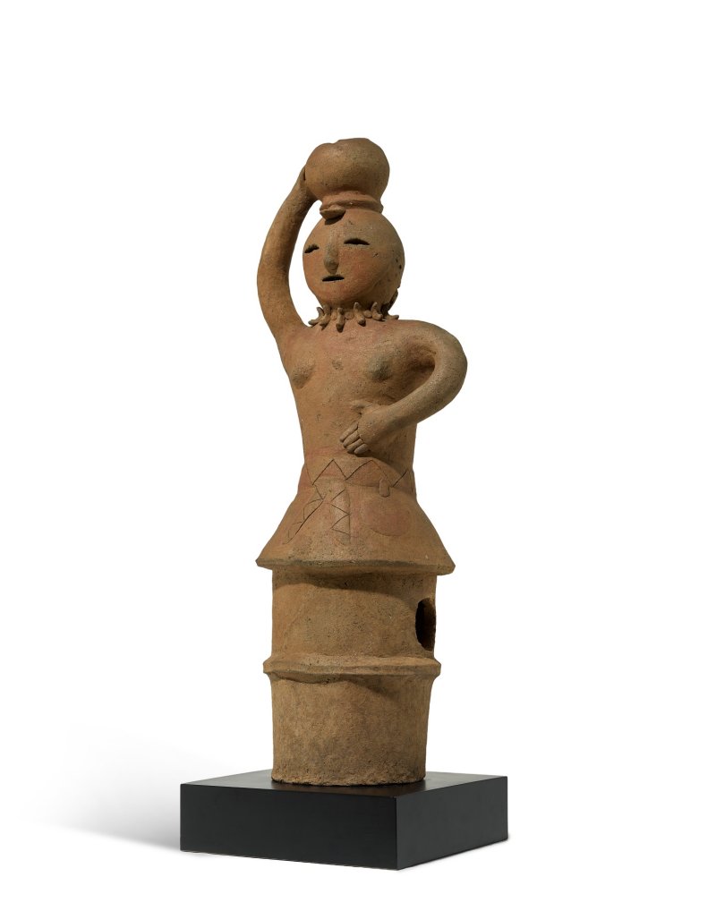 A Haniwa earthenware figure of a woman, Late Kofun period, 5th – 6th century | 壺をのせる女性　埴輪　古墳時代　5～6世紀 - 图3