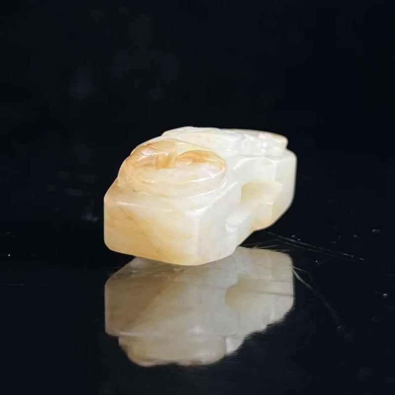 明 白玉龙纹剑格 - 图7