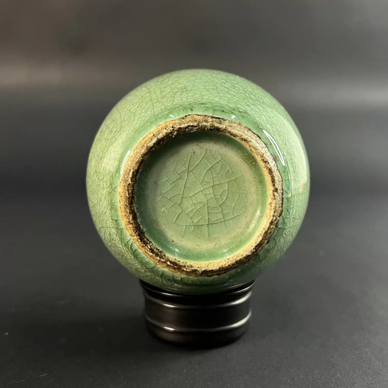 清康熙 郞窑绿釉小罐 - 图4