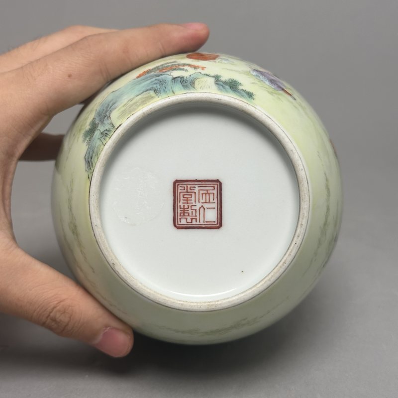 民国 粉彩婴戏图水呈 - 图6