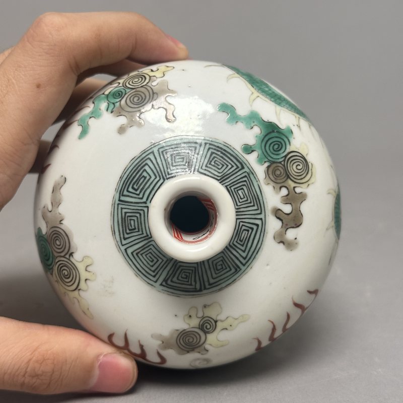 清光绪 五彩龙纹梅瓶 - 图7