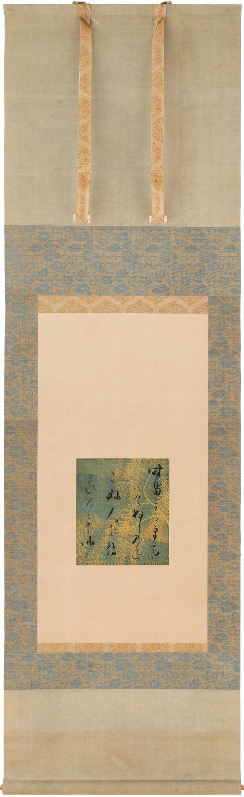 Attributed to Hon’ami Koetsu (1558–1637) (calligraphy) and Tawaraya Sotatsu (1570–1643) (underpaintings), Willow and waves, Momoyama – Edo period, early 17th century | 本阿弥光悦書・俵屋宗達下絵 萩下絵和歌色紙　ほととぎす　桃山時代末期～江戸時代初期　17世紀初頭 - 图2