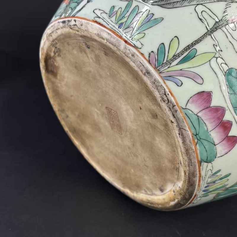 清 粉彩荷塘清趣纹缸 - 图10