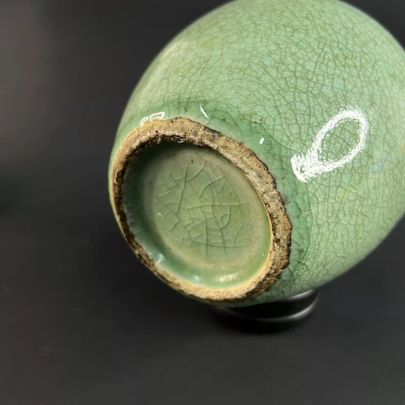 清康熙 郞窑绿釉小罐 - 图5