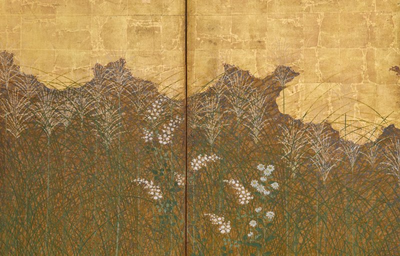 Anonymous, Moon over Musashi Moor, Edo period, early 17th century | 武蔵野図屏風　江戸時代前期　17世紀初頭 - 图9