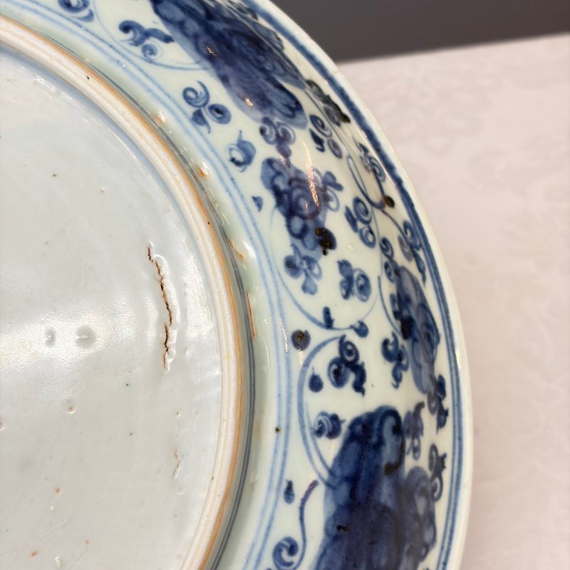 A Chinese blue and white 'Buddhist Lions' dish - 图22
