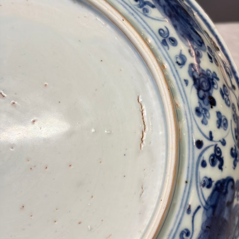 A Chinese blue and white 'Buddhist Lions' dish - 图23