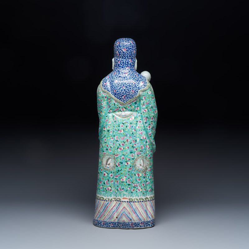 A large Chinese famille rose figure of Fu Xing - 图4
