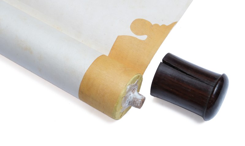 佛像 | A large Chinese Buddhist hanging scroll depicting Amitābha Buddha, 佛像 - 图12
