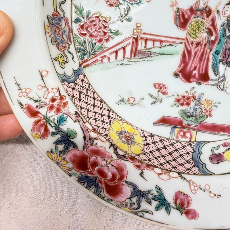 吹蕭引鳳 | A pair of Chinese famille rose 'Chui Xiao Yin Feng 吹蕭引鳳' plates - 图15
