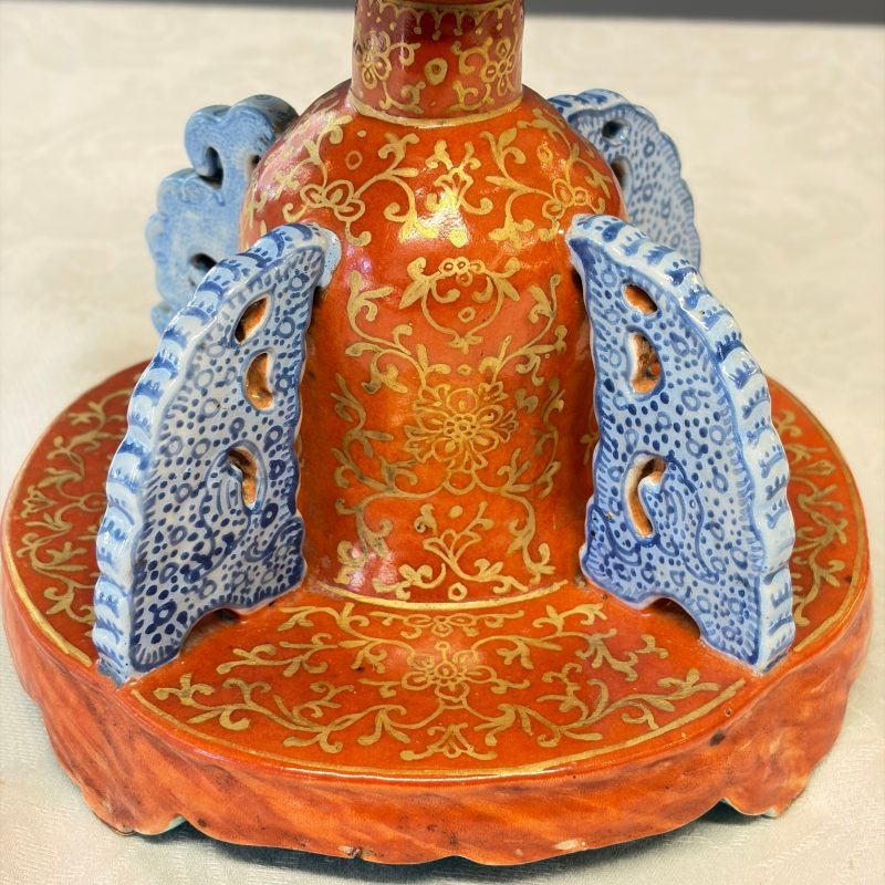 A Chinese famille rose stand, later mounted as lamp - 图19