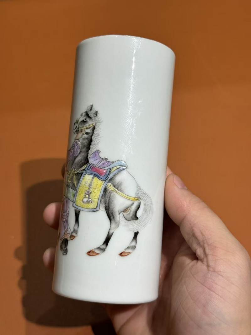 民国 粉彩人物故事香筒 - 图6