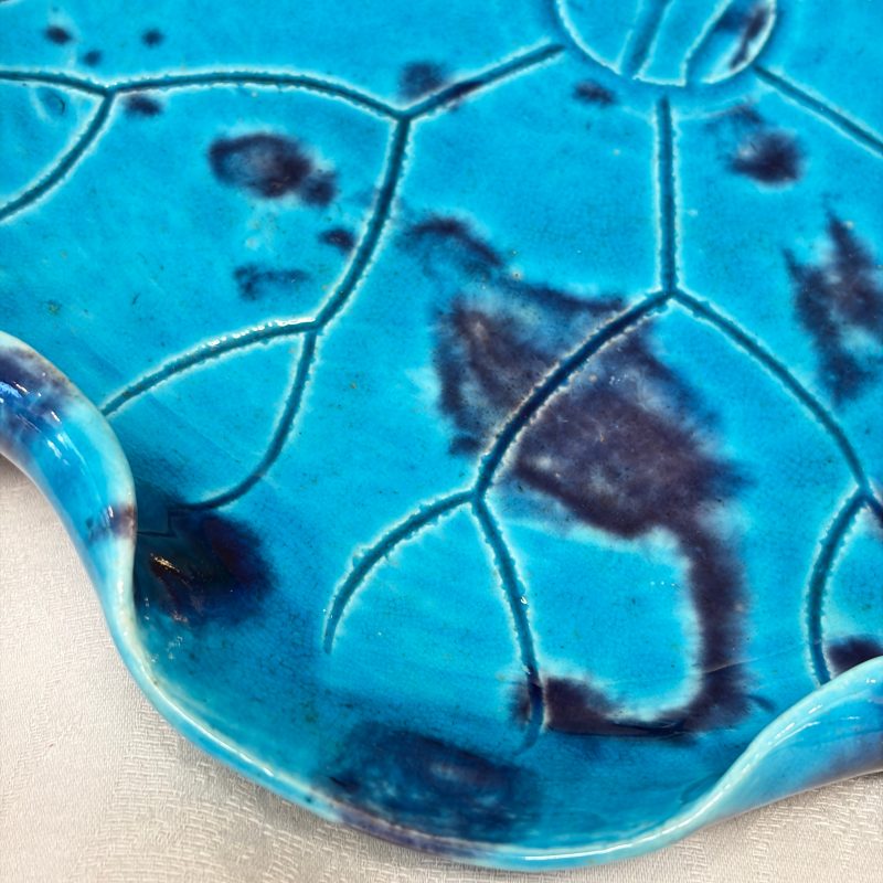 A Chinese turquoise-glazed purple-splashed 'Lotus Leaf' dish - 图8