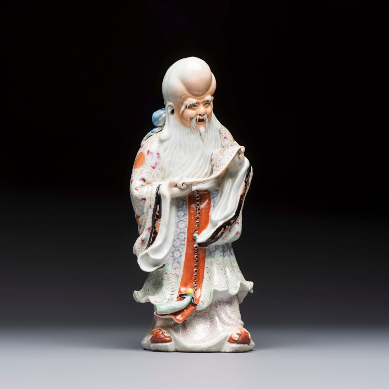 A fine Chinese famille rose figure of Shoulao - 图1