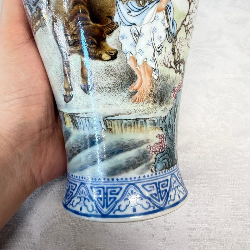 漁樵耕讀 | A set of four Chinese famille rose 'Yu Qiao Geng Du 漁樵耕讀' vases - 图26