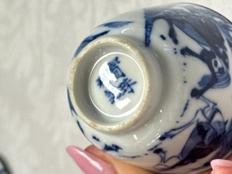 A Chinese blue and white 'Bleu de Hue' four-piece tea set - 图56