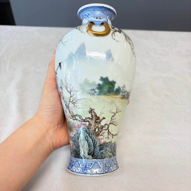 漁樵耕讀 | A set of four Chinese famille rose 'Yu Qiao Geng Du 漁樵耕讀' vases - 图27