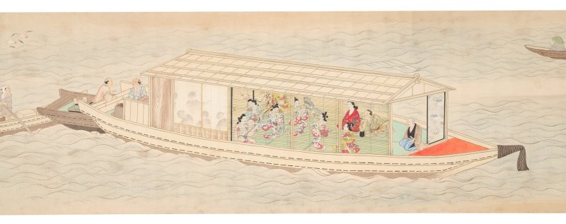 Tamura Suio (fl. 1681-1736), Cherry blossom viewing and pleasure boats, Edo period, early 18th century | 田村水鷗　花見舟遊図巻　江戸時代中期　18世紀前半 - 图5