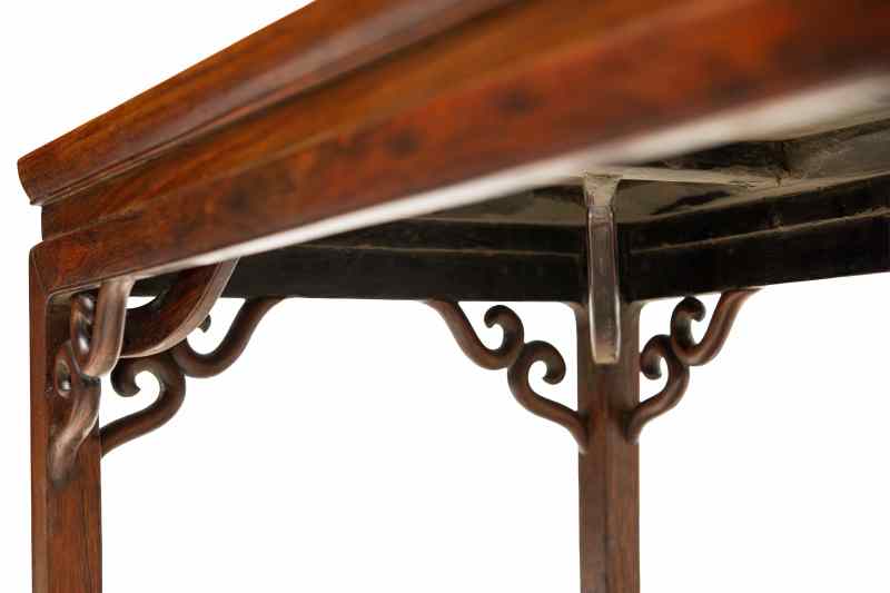 A huanghuali low corner-leg table - 图7