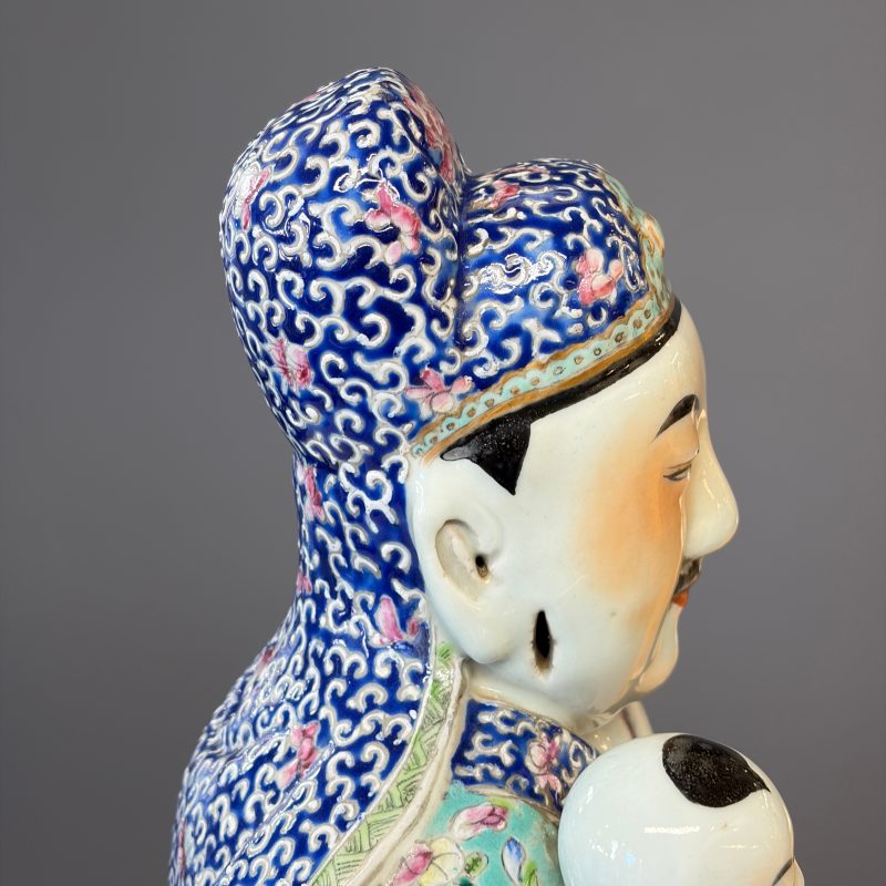 A large Chinese famille rose figure of Fu Xing - 图28