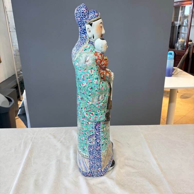 A large Chinese famille rose figure of Fu Xing - 图27