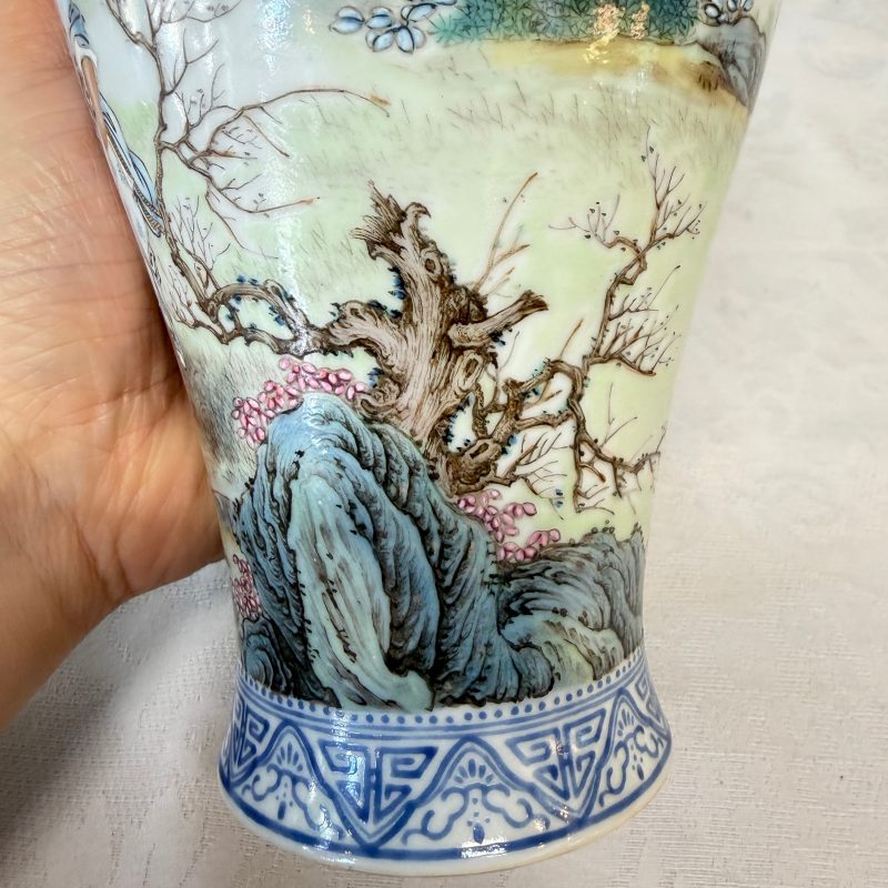 漁樵耕讀 | A set of four Chinese famille rose 'Yu Qiao Geng Du 漁樵耕讀' vases - 图29
