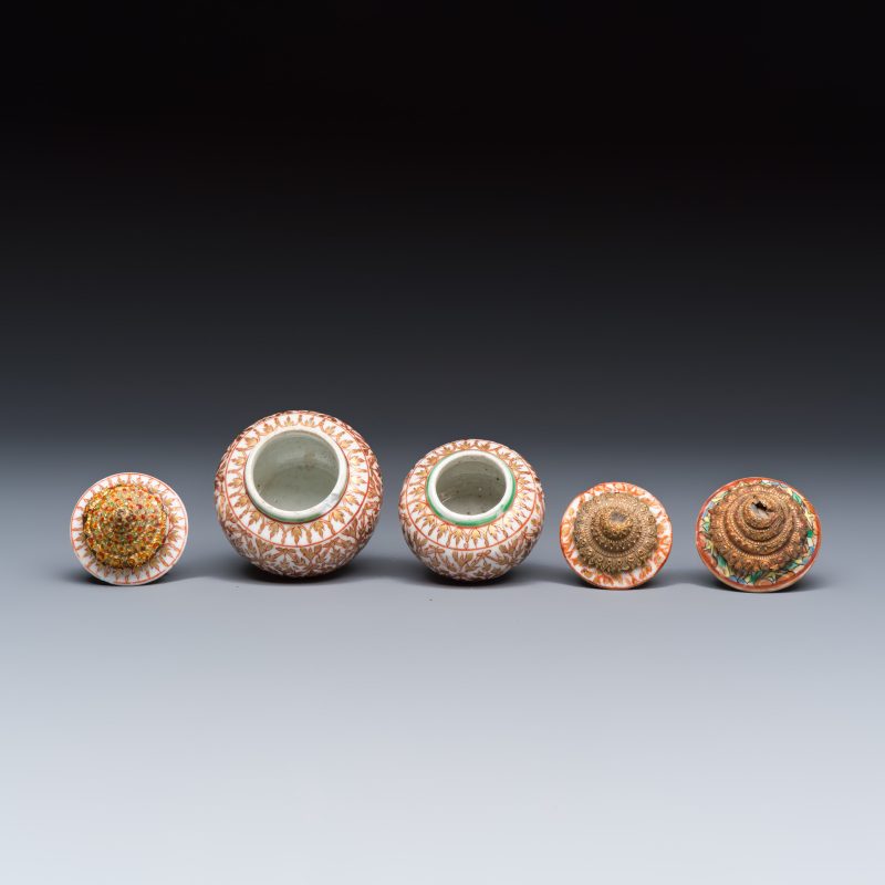 A group of nine Chinese Bencharong wares for the Thai market - 图24