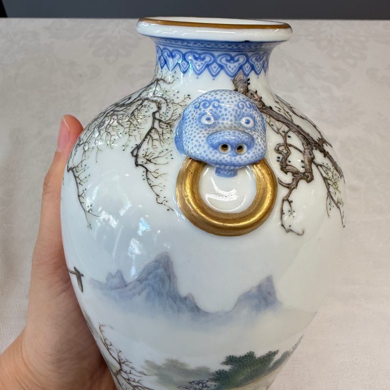 漁樵耕讀 | A set of four Chinese famille rose 'Yu Qiao Geng Du 漁樵耕讀' vases - 图28
