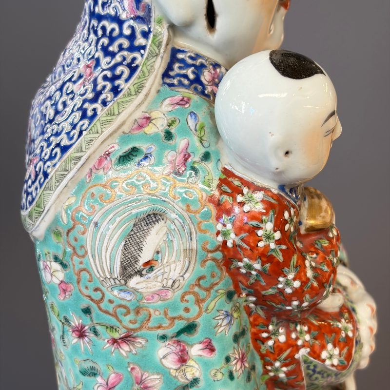 A large Chinese famille rose figure of Fu Xing - 图29