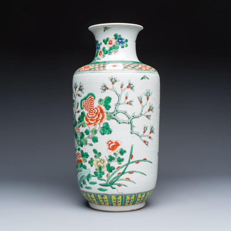 A Chinese famille verte 'Pheasants among Flowering branches' vase - 图3