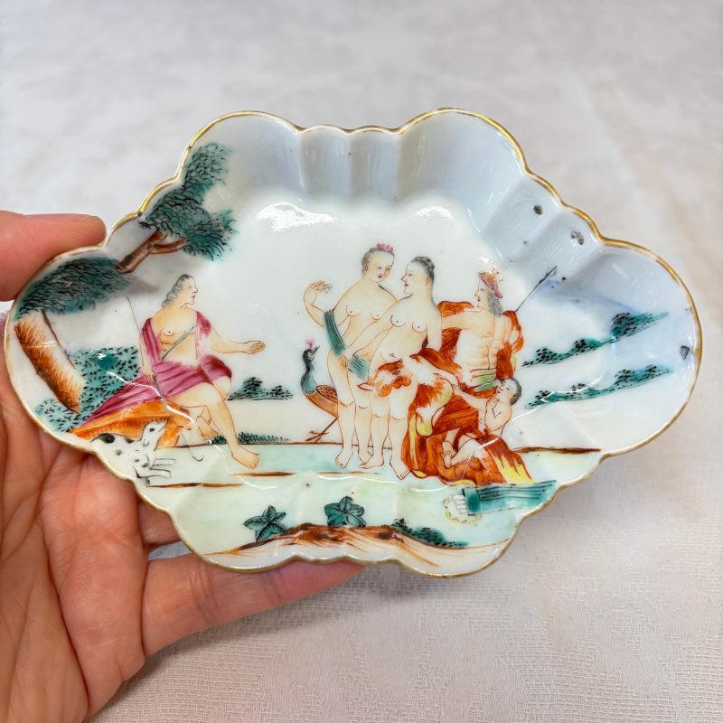 A fine Chinese export porcelain 'Judgement of Paris' spoon tray - 图3