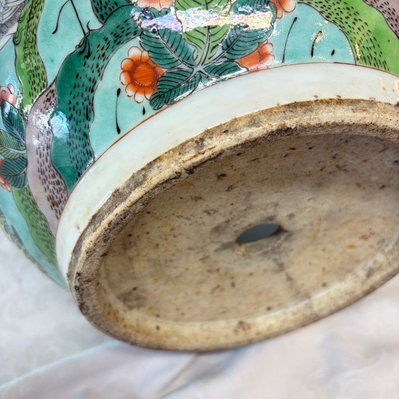 A Chinese famille verte yellow-ground 'Birds among Flowering Branches' jardinière - 图25