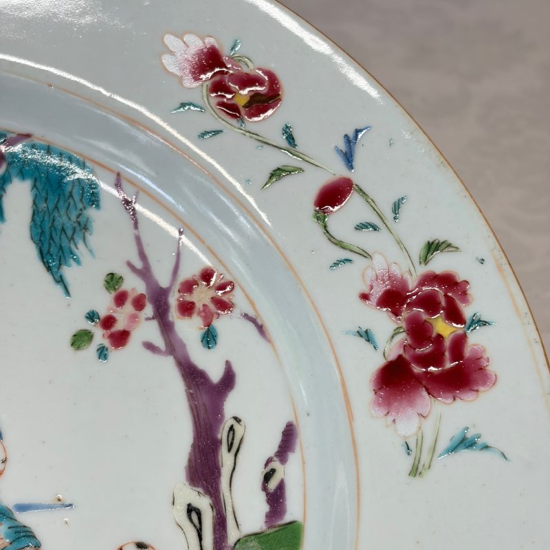 A Chinese famille rose 'Fisherman, Lady and Child' plate - 图5
