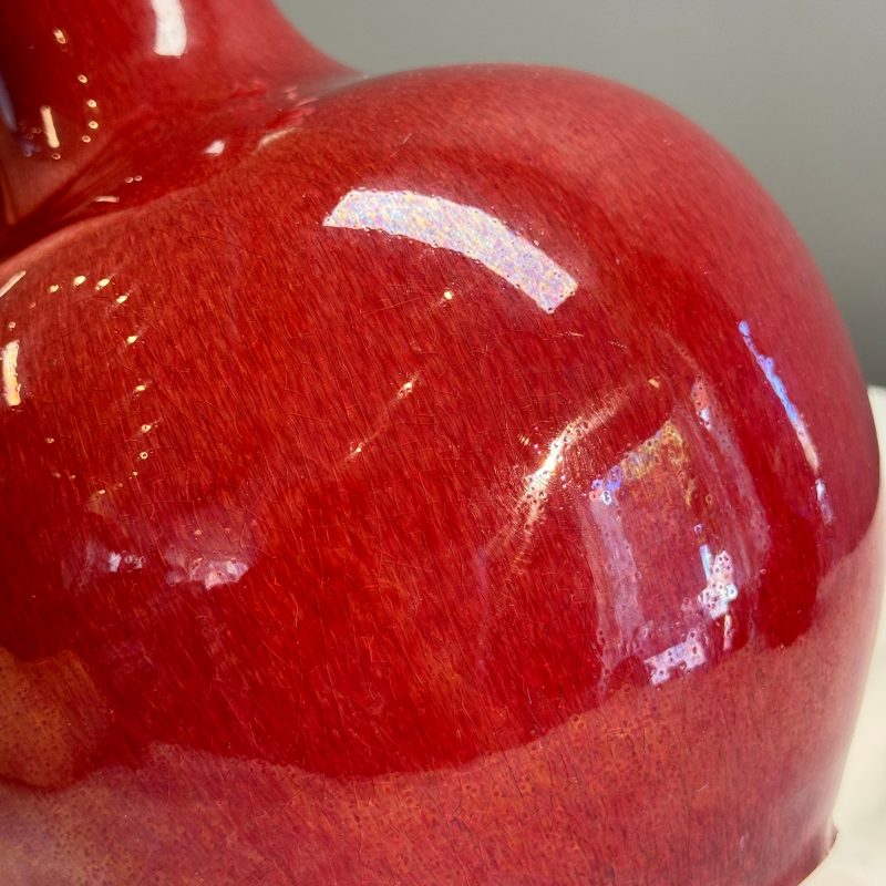 A Chinese copper-red-glazed bottle vase - 图12