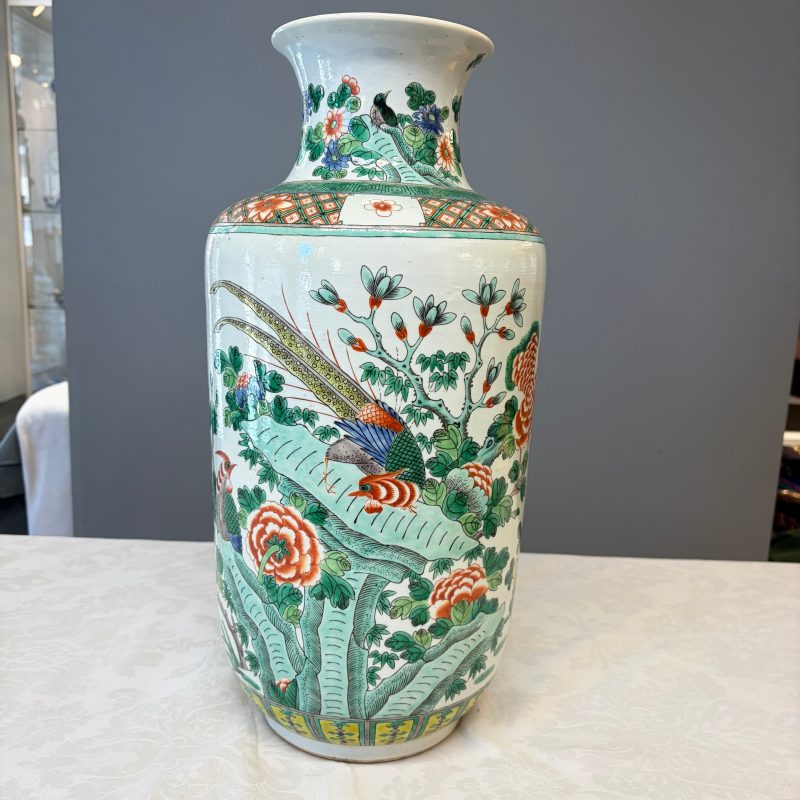 A Chinese famille verte 'Pheasants among Flowering branches' vase - 图8